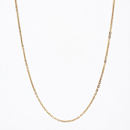 Collier Chaîne or rose maille forçat rectangulaire 58 Facettes 22-418