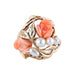 Bague Or Jaune / Corail / 54.5 BAGUE "ROSE" OR, PERLE & CORAIL 58 Facettes BO/220026/27