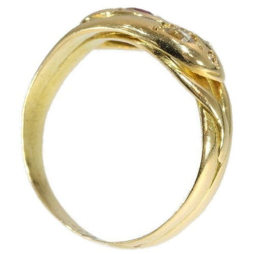 Bague 54 Bague rubis et diamants 58 Facettes 13323-0105