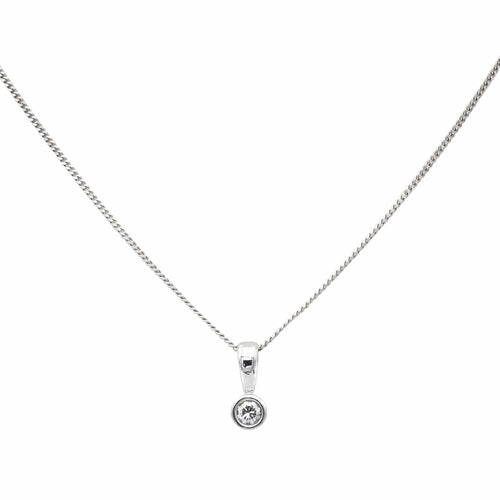 Collier Collier Chaîne + pendentif Or blanc Diamant 58 Facettes 578624CD