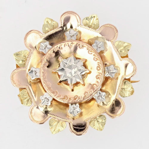 Broche Broche de col ancienne 3 ors 58 Facettes 19-460