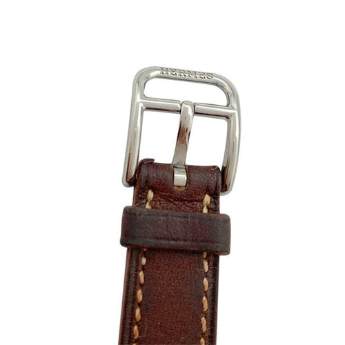 Montre Montre Hermès, "Cape Cod Tonneau", acier, cuir. 58 Facettes 31985