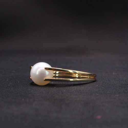 Bague 55 Bague Perle Or jaune 58 Facettes