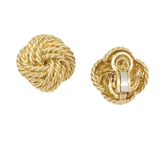 Boucles d'oreilles Boucles d'oreilles vintage Boucheron en or jaune. 58 Facettes 31360