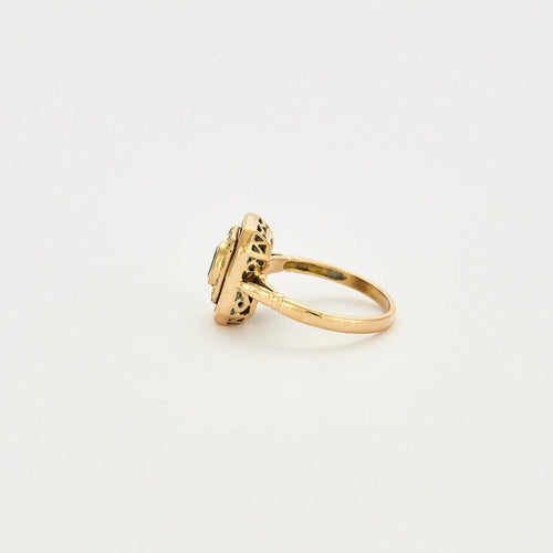 Bague 53 Bague Art Deco, émeraudes et diamants 58 Facettes BO/230040/