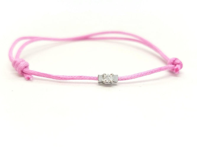 Bracelet Bracelet Cordon Or blanc Diamant 58 Facettes 578839RV