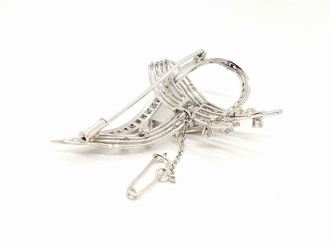 Broche Broche Vintage Or blanc Diamant 58 Facettes 807602CN