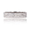 Bague 53 Alliance gravée or blanc 58 Facettes 15-399A