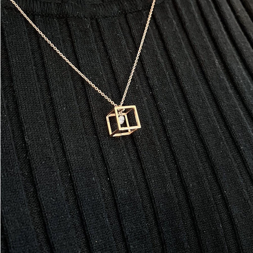 Pendentif Pendentif Barro or rose diamant 58 Facettes 33A 00273