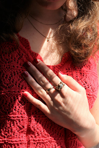 Bague 58 / diamant Bague Rétro 2 Ors, Diamants 58 Facettes 533