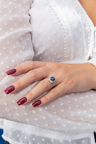 Bague 52 Bague Platine Saphir 58 Facettes 2673955CN