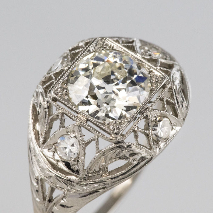Bague 58 Bague ancienne diamants dentelle de platine 58 Facettes 20-088-55