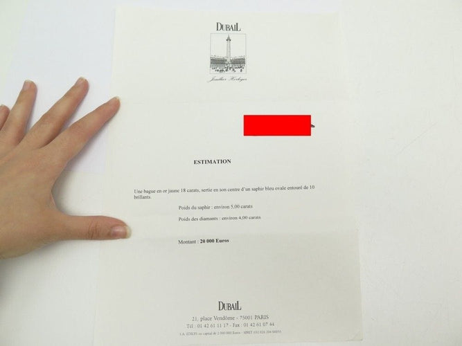 Bague 50 bague marquise taille 48 or jaune 18k sertie saphir 5ct diamants 4ct 58 Facettes 248352