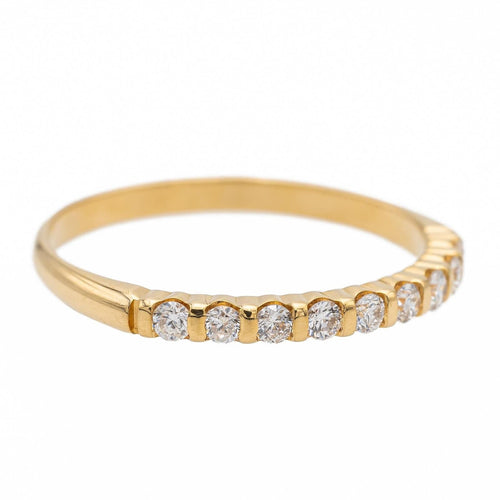 Bague 53 Bague Demi alliance Or jaune Diamant 58 Facettes 2742893CN