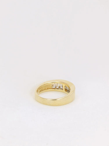 Bague Bague en or jaune et diamants taille baguette 1,2 ct 58 Facettes J141