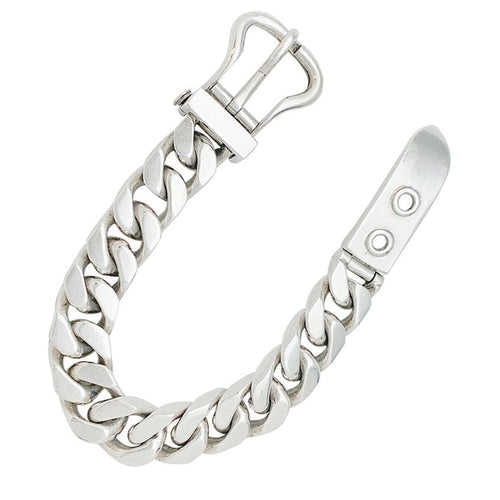 Bracelet Bracelet hermès "Ceinture" en argent. 58 Facettes 31628