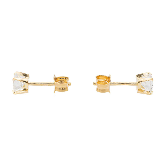 Boucles d'oreilles Boucles d'oreilles Puces Or jaune Diamant 58 Facettes 2656370CN