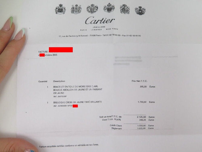 Bracelet bracelet CARTIER breloque croix or jaune 18k 6 diamants 0.36ct 58 Facettes 254652