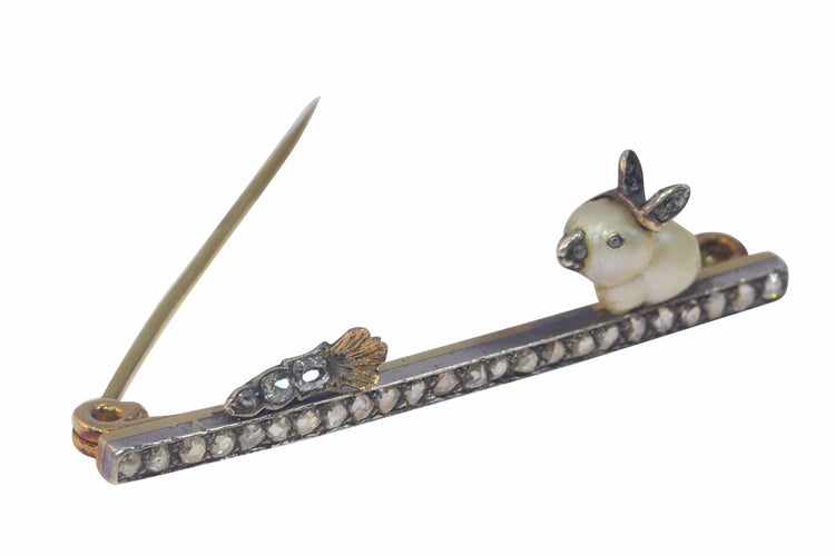 Broche Broche Diamants Lapin avec une carotte 58 Facettes 23139-0136