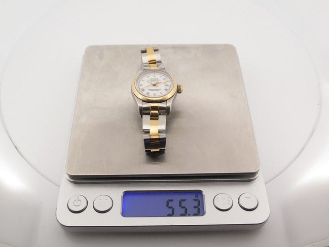 Montre montre ROLEX lady datejust automatique 26 mm or & acier +boite 58 Facettes 253988