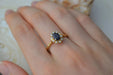 Bague Marguerite Saphir entourage Diamants 58 Facettes Ref1726