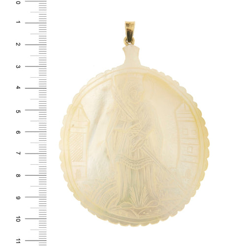 Pendentif Pendentif nacre sculptée 58 Facettes 25488-1