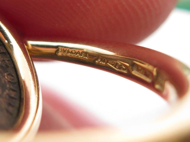 Bague 47 bague BULGARI t47 monete piece antique en or jaune 18k 58 Facettes 249784