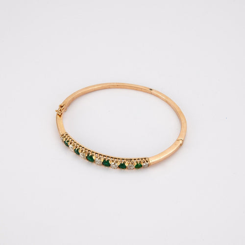 Bracelet BRACELET BERYLES VERTS ET DIAMANTS 58 Facettes