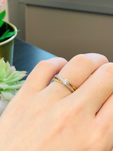 Bague Bague Solitaire 2 ors 0,15cts 58 Facettes 20400000368