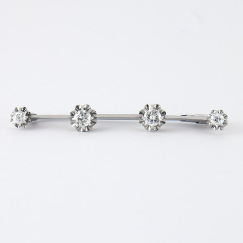 Broche Broche barrette platine diamants 58 Facettes