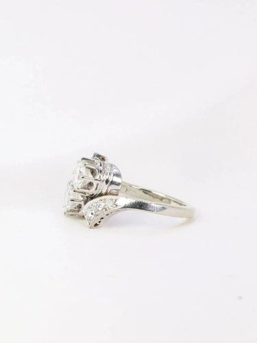 Bague Bague toi et moi vintage en or et diamants 1.6 ct 58 Facettes J4