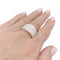 Bague 58 Bague pavage or blanc, diamants. 58 Facettes 33530