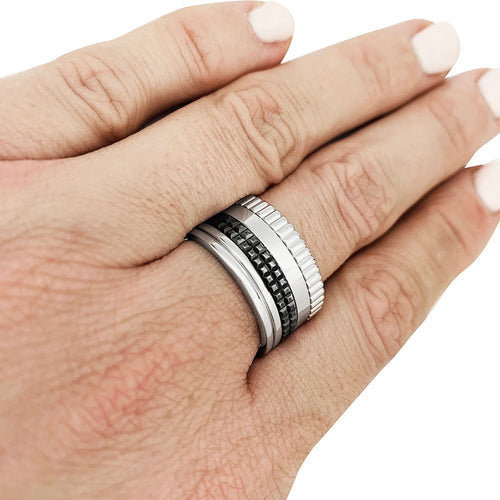 Bague 60 Bague Boucheron, "Quatre Black Edition", en or blanc. 58 Facettes 30773