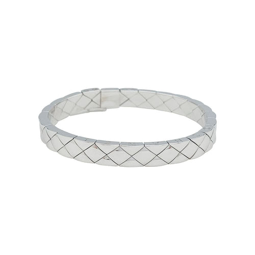 Bracelet Bracelet Chanel, "Matelassé", or blanc. 58 Facettes 31478