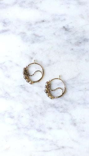 Boucles d'oreilles Boucles d'oreilles Poissardes Or jaune Grenats 58 Facettes