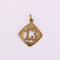 Pendentif Pendentif or jaune motif losange « 13 » 58 Facettes