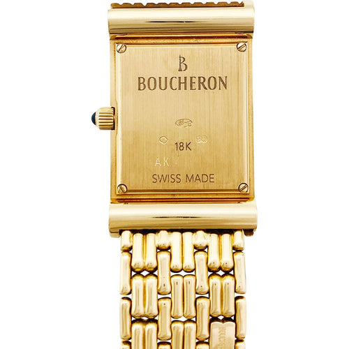 Montre Montre Boucheron "Reflet" or jaune et diamants. 58 Facettes 30779
