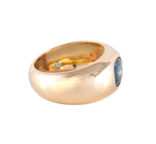 Bague BAGUE CHEVALIERE OR & SAPHIR 58 Facettes BO/220112