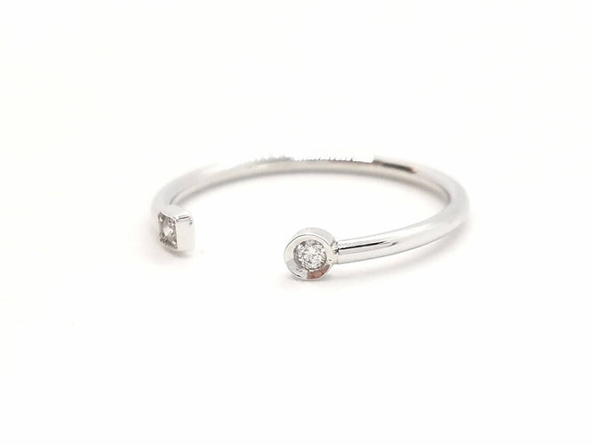 Bague 54 Bague Toi et Moi Or blanc Diamant 58 Facettes 579284RV