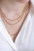 Collier Sautoir, chaine ancienne, or rose 58 Facettes