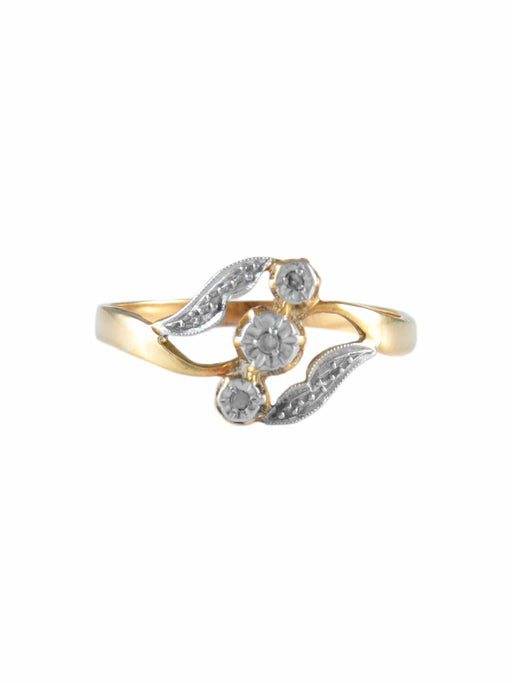 Bague Or Jaune / Diamants / 55 BAGUE "EVA" OR & DIAMANTS 58 Facettes BO/220010 NSS