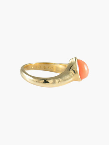 Bague Or Jaune / Corail / 46 BAGUE VAN CLEEF & ARPELS CORAIL & OR 58 Facettes BO/220006 STA