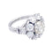 Bague 49 Bague marguerite diamants, platine. 58 Facettes 32928