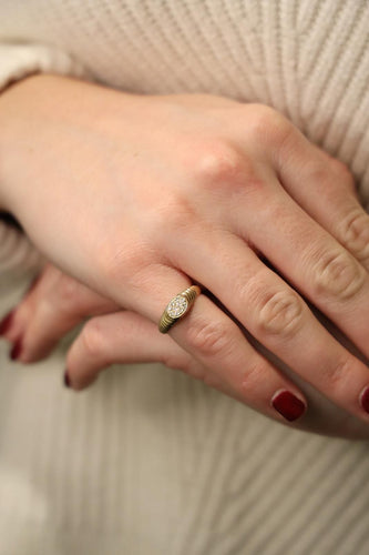 Bague 47 Bague Chevalière Or jaune Diamant 58 Facettes 1875615CN