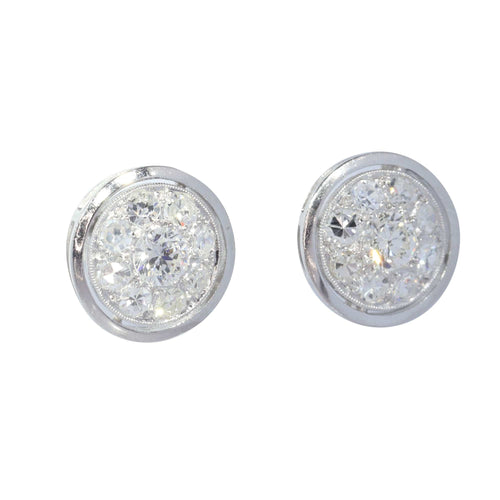 Boucles d'oreilles Boucles d'oreilles diamant platine 58 Facettes 22329-0121