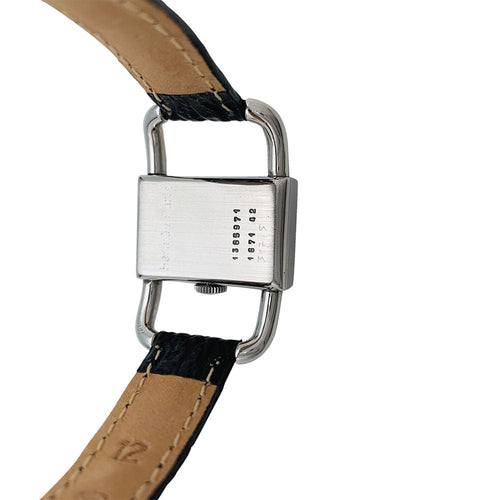 Montre Montre Jaeger Lecoultre & Hermès, modèle "Etrier" en acier, bracelet cuir. 58 Facettes 29124