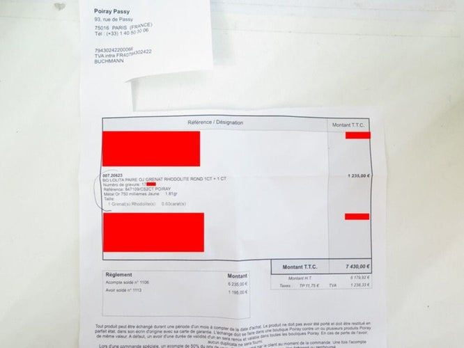 Boucles d'oreilles boucles d'oreilles POIRAY puces lolita rhodolite or 18k 58 Facettes 255878