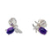 Boucles d'oreilles Boucles d'oreilles Chaumet, "Attrape-moi...si tu m'aimes", or blanc, améthystes. 58 Facettes 31527