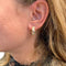 Boucles d'oreilles Créoles or jaune, diamants, pierres de couleur. 58 Facettes 31769