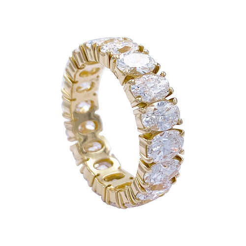 Bague 56 Alliance tour complet or jaune, diamants. 58 Facettes 32326